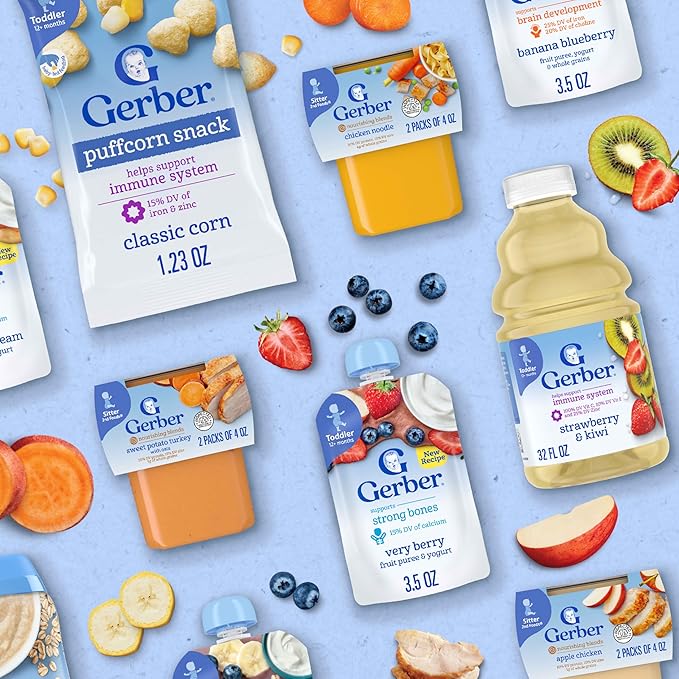 Gerber Stage 2 Baby Food, Sweet Potato Turkey with Oats Puree Tub, Nourishing Blends, No Added Colors or Flavors, Baby Puree, 2-Pack