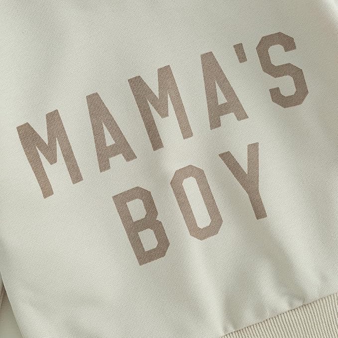 ZAXARRA Toddler Newborn baby boys Fall Outfits Long Sleeve Letter Print Sweatshirt Tops Pocket Pants Casual Clothing Sets