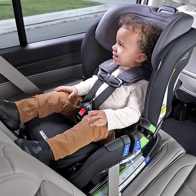 Britax Poplar Convertible Car Seat, 2-in-1 Car Seat with Slim 17-Inch Design, ClickTight Technology, Stone Onyx