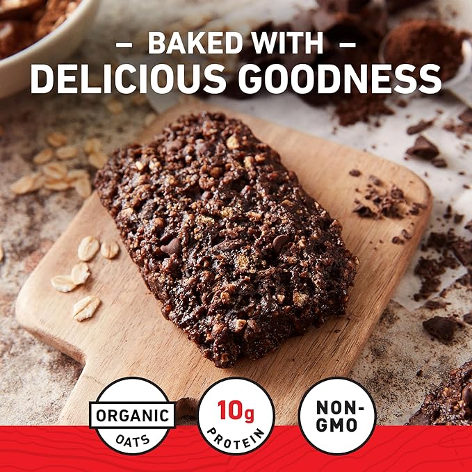 CLIF BAR - Energy Protein Bars - Chocolate Brownie - Made with Organic Oats - Energy Bars - Non-GMO - (15 Pack)