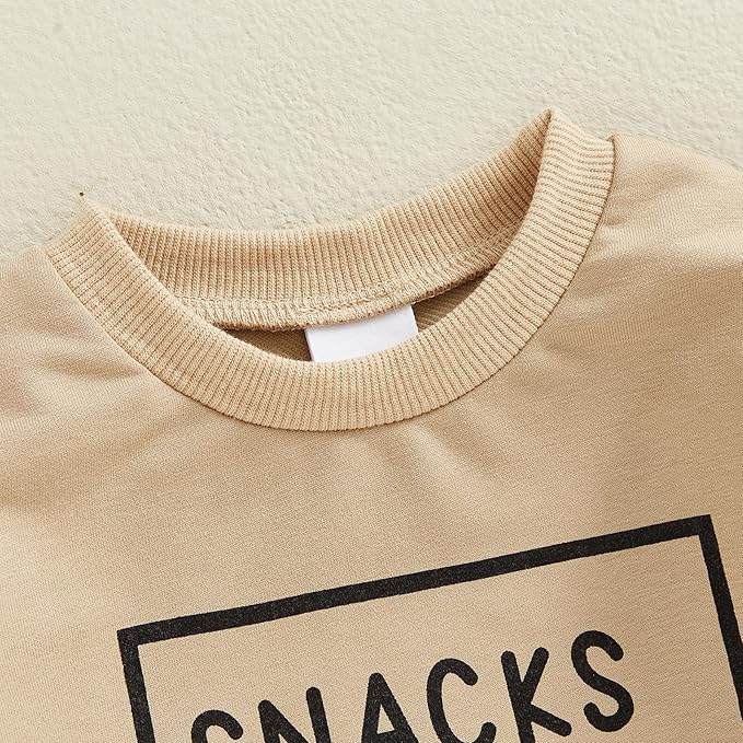 Baby Boy Fall Clothes Set Long Sleeve Letter Print Sweatshirt Pants Toddler Infant Outfits 6 12 18 24 Months 2T