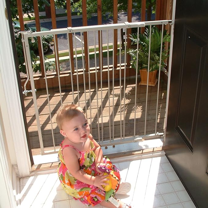 Cardinal Gates Duragate - Adjustable Width 26½"-41½" for an Extra Wide Pet Gate. Can be Used as a Dog Gate, Puppy Gate, or Pet Gate (White, MG25-W)