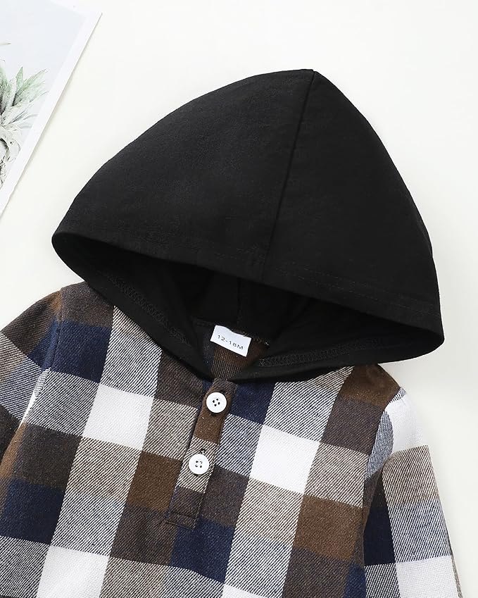 NZRVAWS Toddler Baby Boy Clothes 6 12 18 24 Months Long Sleeve Hoodie Sweatshirt Fall Winter 2-8T Little Boy Outfits
