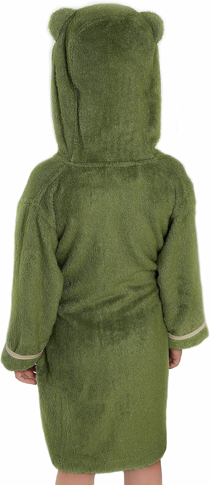 Premium Soft Toddler Bathrobe - Rayon from Bamboo Toddler Robe with Hood - Kids Boys & Girls Robe