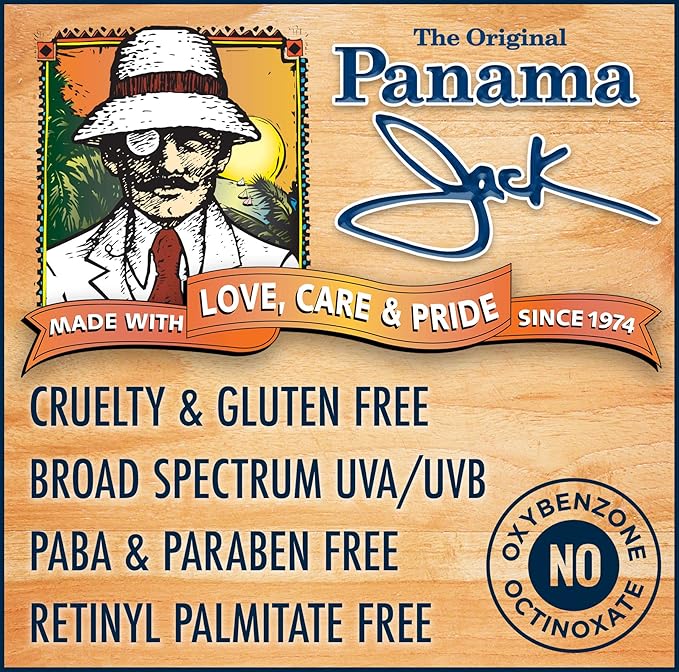 Panama Jack Baby Sunscreen Lotion - SPF 50, Broad Spectrum UVA/UVB Protection, Hypoallergenic, PABA, Paraben, Gluten & Cruelty Free, 3 FL OZ