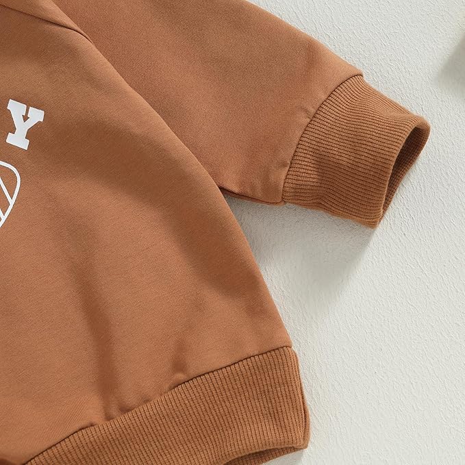 Baby Boy Fall Clothes Set Long Sleeve Crewneck Sweatshirts Pants Cute Infant Newborn Outfits 6 12 18 24 Months 2T