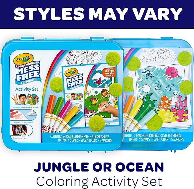 Crayola Color Wonder Mess Free Coloring Activity Set (30+ Pcs), Essential Easter Basket Stuffers for Kids, Travel Art Kit, Gift for Toddlers, Ages 3+