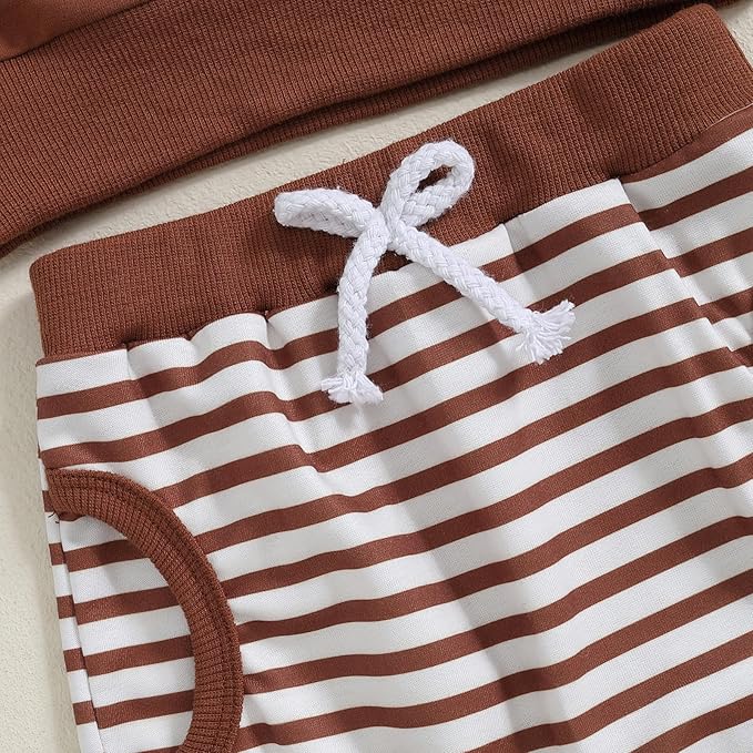 Baby Boy Fall Clothes Set Long Sleeve Football Print Sweatshirt Pants Toddler Infant Outfits 6 12 18 24 Months 2T
