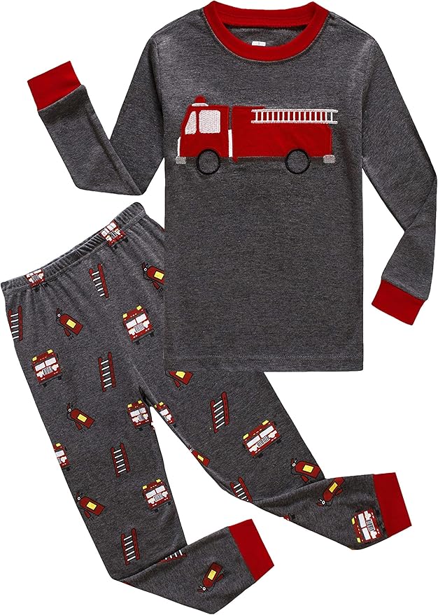 Family Feeling Little Big Boy Pajamas Sets 100% Cotton Pjs Kids Jammies