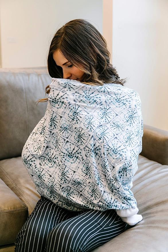 Copper Pearl Multi-Use Cover: Car Seat Covers, Nursing Cover, and Stroller Cover for Sun - Stretchy Fabric, All-Season Use, Stylish Designs, Easy Access for Moms - Indigo