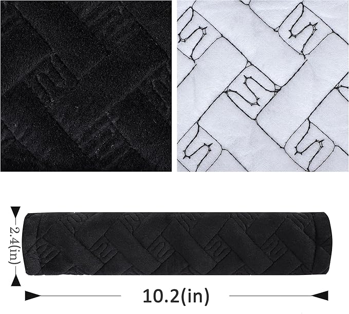 Amooca Soft Auto Seat Belt Cover Seatbelt Shoulder Pad Cushions 2 PCS for a More Comfortable Driving Universal Fit for All Cars and Backpack Black Braid Pattern