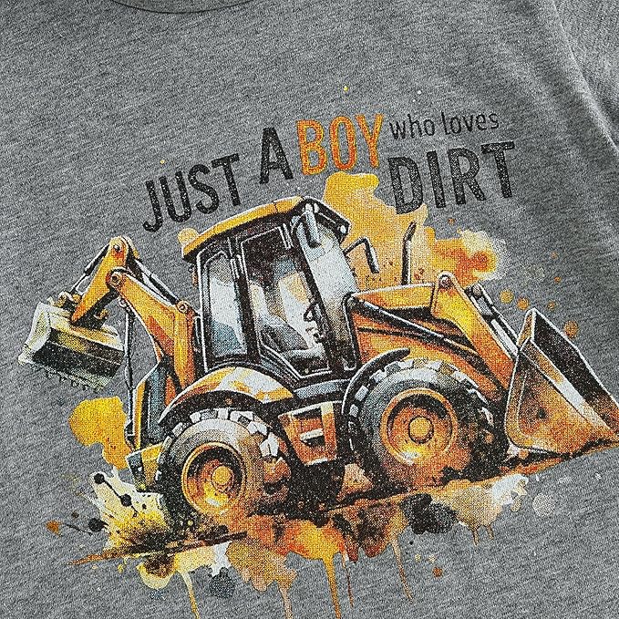Toddler Baby Boy Clothes Summer Short Sleeve Trucks Tractors Print T-Shirt Tops Solid Color Shorts Set Casual Outfit