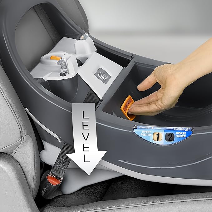 Chicco Fit2 Infant & Toddler Car Seat Base, Stay-in-Car Base for Second Vehicle, Compatible with Chicco Fit2 Car Seat | Anthracite/Grey
