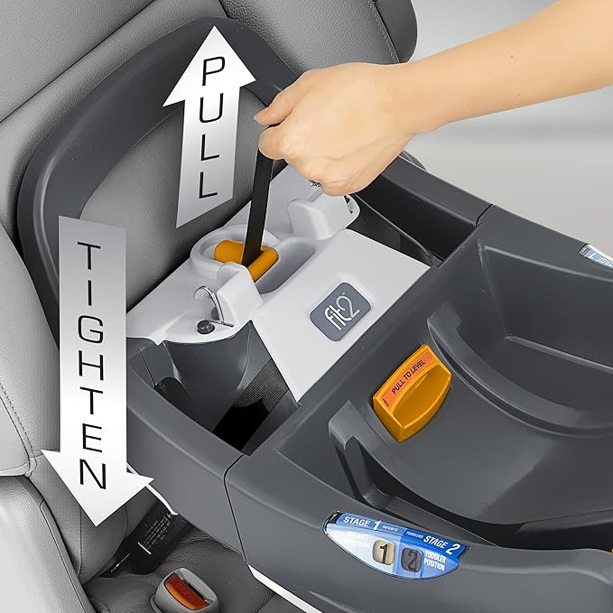 Chicco Fit2 Infant & Toddler Car Seat Base, Stay-in-Car Base for Second Vehicle, Compatible with Chicco Fit2 Car Seat | Anthracite/Grey