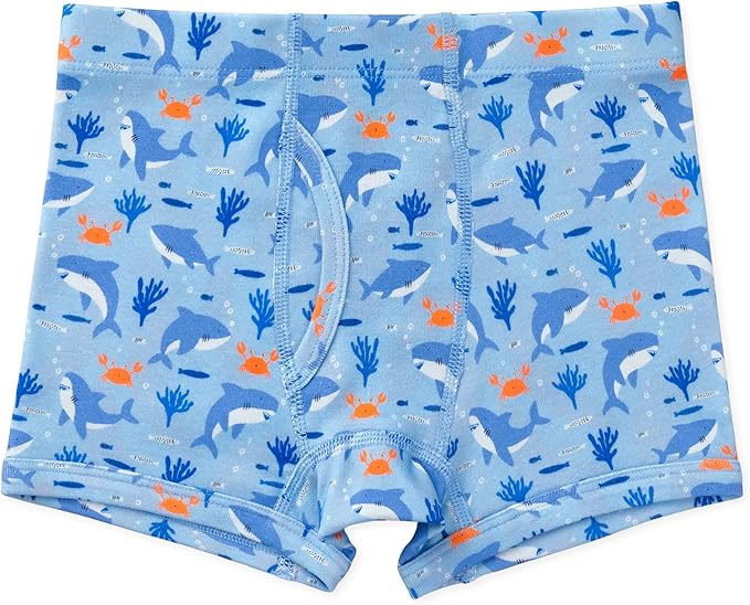 Lucky & Me Nolan Boys GOTS, Organic Cotton, Boxer Briefs, 7-Pack