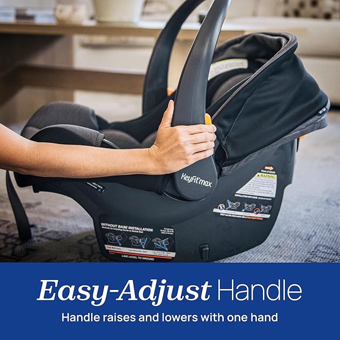 Chicco KeyFit Max Zip ClearTex Infant Car Seat and Base, Rear-Facing Seat for Infants 4-30 lbs., Infant Head and Body Support, Compatible with Chicco Strollers, Baby Travel Gear | Apex/Black