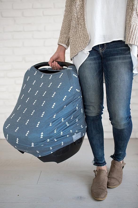 North Copper Pearl Multi-Use Cover: Car Seat, Nursing, Stroller - Stretchy Fabric, All-Season, Stylish Designs, Easy Access for Moms