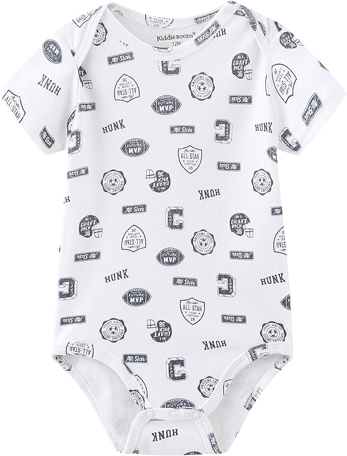 Kiddiezoom Baby Layette Set Baby Boys' 9-Piece Bodysuits Pants Set Toddler Girl Boy Unisex Baby Gift Sets