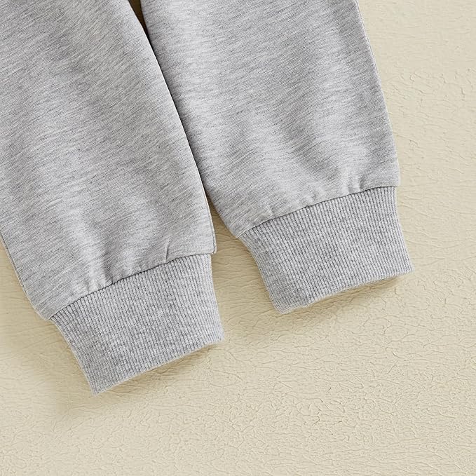 Baby Boy Fall Clothes Set Long Sleeve Letter Print Sweatshirt Pants Toddler Infant Outfits 6 12 18 24 Months 2T