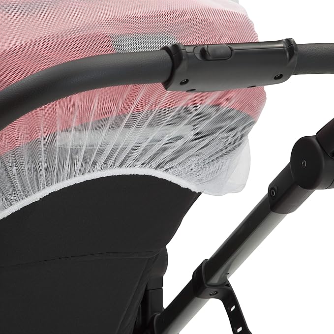 Delta Children Mosquito Net for Infant Car Seats, Infant Strollers and Bassinets | Breathable with Elastic Netting for Easy fit | White
