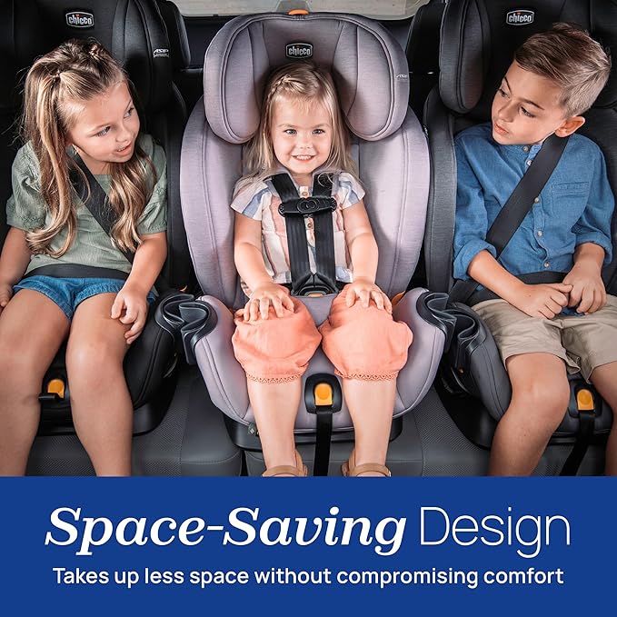 Chicco OneFit LX ClearTex All-in-One Car Seat with LeverLock Installation, Slim Design, Convertible Car Seat, Seat for Infants and Children 5-100 lbs | Lupine/Purple