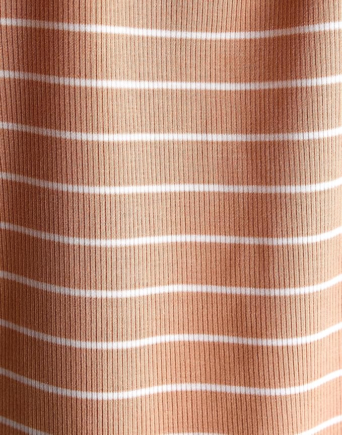 moimoln Stripe Pajamas Set 12M-8Y Ribbed Unisex Baby & Toddler, Soft Viscose, Snug-Fit, Everyday Sleepwear