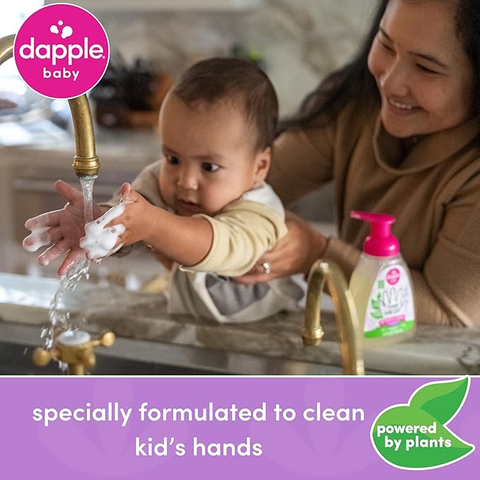 Dapple Foaming Hand Soap, Gentle Hand Wash Baby Soap, Hypoallergenic for Sensitive Skin, Powered by Plants, Lavender, 13 Fl Oz (Pack of 3)
