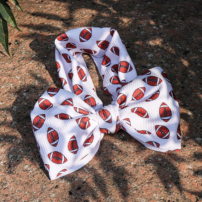 YanJie Baby Girls Headbands Football Sports Printed Bow Wide Headbands Basketball Handmade Hairbands Game Day Sports Hair Accessories Gift for Football Newborn Infant Toddlers Kids