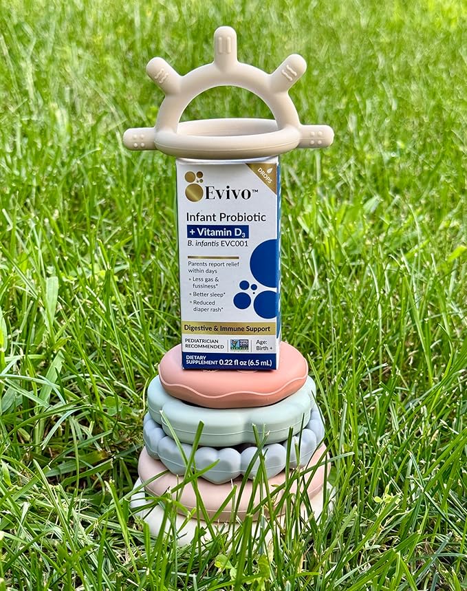 Evivo Award Winning Probiotic Powder for Infants | Ages 0-36 Months | Helps with Colic Symptoms, Gas, Stools & Fussiness | Tasteless Powder | 7pack - 1 Week | 8 Billion CFU