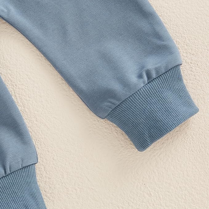 Baby Boy Fall Clothes Set Long Sleeve Letter Print Sweatshirt Pants Toddler Infant Outfits 6 12 18 24 Months 2T