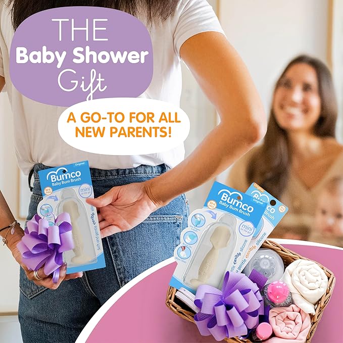 Bumco Diaper Cream Spatula (Mini) - BPA-free Butt Paste Diaper Cream Applicator, Soft & Flexible Diaper Rash Cream Applicator, Butt Spatula Baby, Mom-Invented Diaper Bag Essentials (Beige)