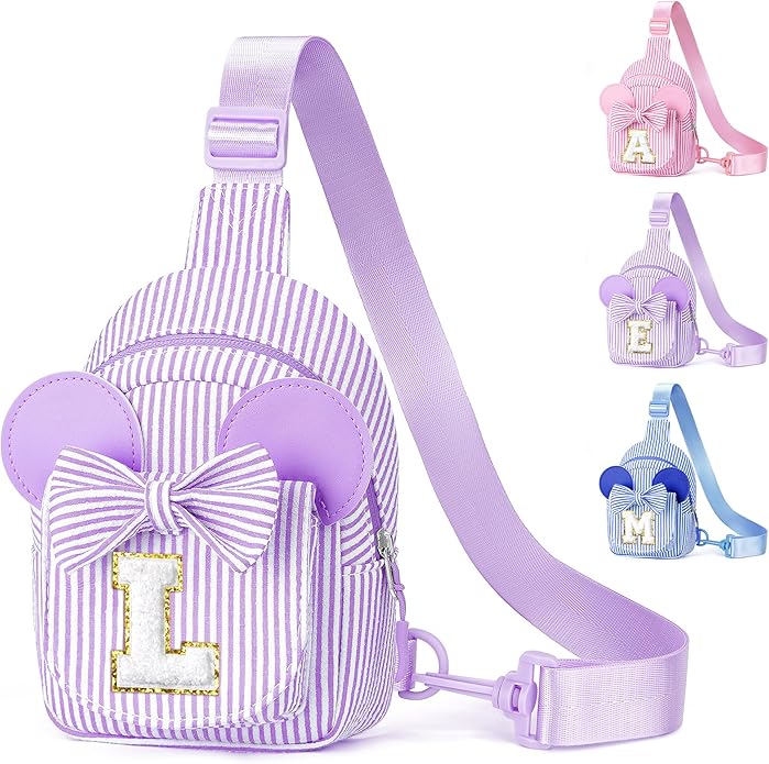 YOOLIFE Valentines Day Gifts for Kids Girl - Sling Bags for Girls Kids | Initial Small Crossbody Purses for Girl Kid Birthday