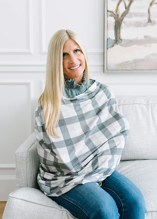 Copper Pearl Baby Car Seat Cover Canopy and Nursing Cover Multi-Use Stretchy 5 in 1 Gift 'Hudson'