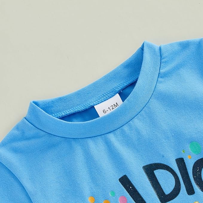 WZTYYDS Toddler Baby Boy Summer Clothes 2T 3T 4T 5T Boys Outfit Letter Truck Short Sleeve T-Shirt Tops + Shorts Set