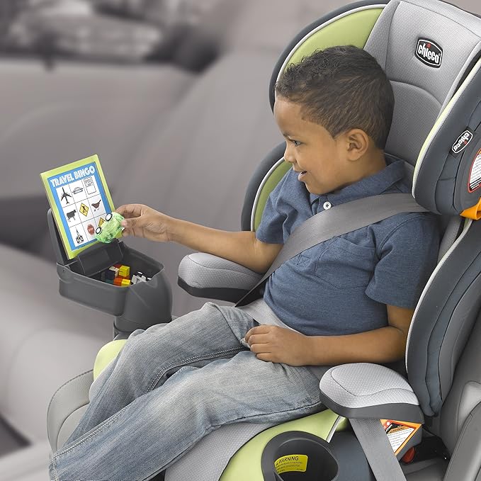 Chicco KidFit Zip Plus 2-in-1 Belt-Positioning Booster Car Seat, Backless and High Back Booster Seat, for Children Aged 4 Years and up and 40-100 lbs. | Seascape/Blue