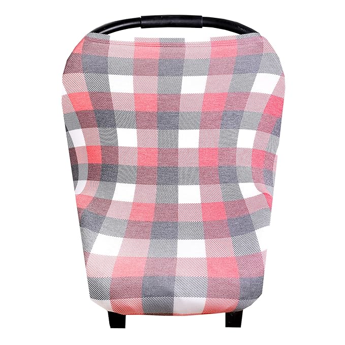 Baby Car Seat Cover Canopy and Nursing Cover Multi-Use Stretchy 5 in 1 Gift Jack by Copper Pearl